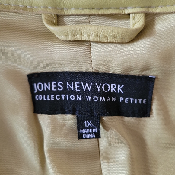 Jones New York Lime Green Leather Jacket - Picture 4 of 8